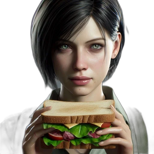 food, face, concept art, photorealistic transparent PNG cut-out
