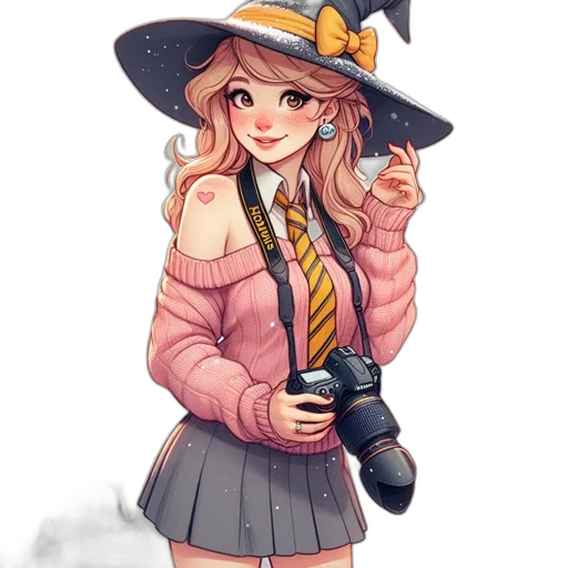 hat, staff, weapon, jacket transparent PNG cut-out