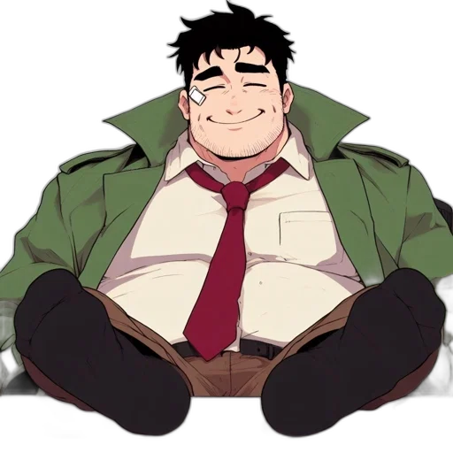 jacket, creature, staff, cartoon transparent PNG cut-out