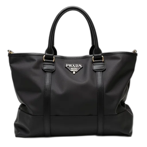 monochrome, prada, handbag, made transparent PNG cut-out