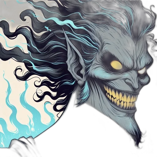 mask, creature, face, hair transparent PNG cut-out