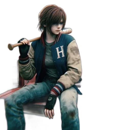 jacket, weapon, concept art, photorealistic transparent PNG cut-out