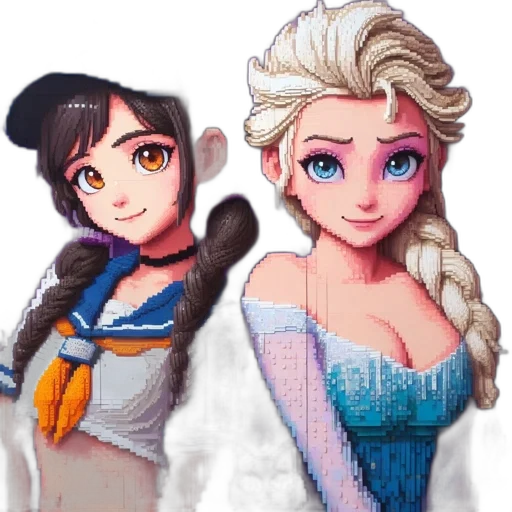 pixel art, fantasy art, 3d render, concept art transparent PNG cut-out