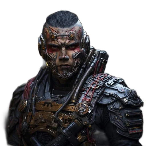face, mask, robot, staff transparent PNG cut-out