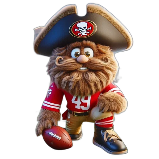 3d-animated, pirate-themed, furry, creature transparent PNG cut-out