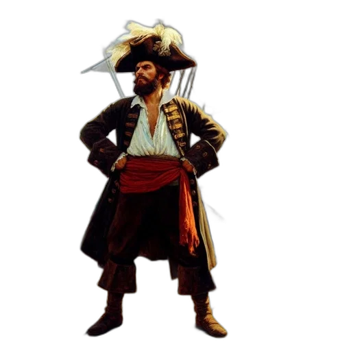 staff, jacket, hat, sword transparent PNG cut-out