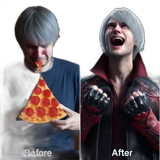 food, face, 3d render, concept art transparent PNG cut-out