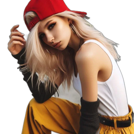 hat, hair, jacket, face transparent PNG cut-out