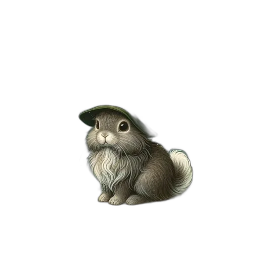 hat, animal, staff, creature transparent PNG cut-out