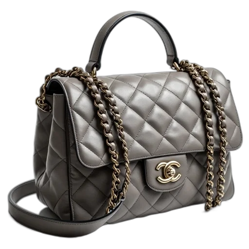 chanel, grey, ombreved, calf transparent PNG cut-out