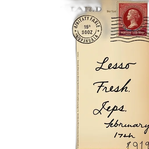 vintage, postcard, blank, space transparent PNG cut-out