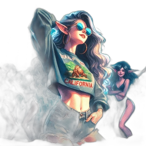 jacket, concept art, comic book art, fantasy art transparent PNG cut-out