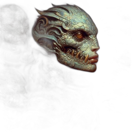 mask, face, dragon, creature transparent PNG cut-out