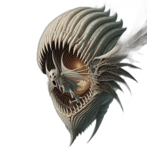 mask, creature, hair, face transparent PNG cut-out
