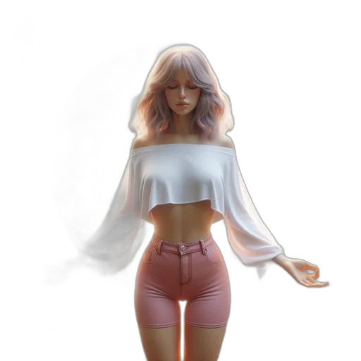 dress, jacket, concept art, 3d render transparent PNG cut-out