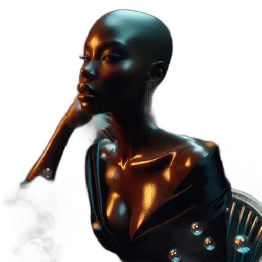 jewelry, robot, face, dress transparent PNG cut-out