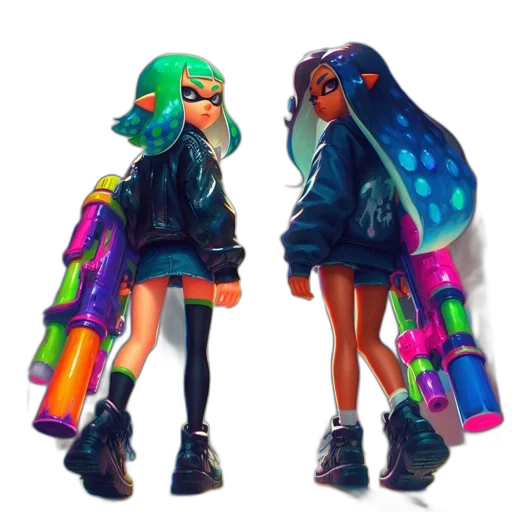 jacket, dress, concept art, vaporwave transparent PNG cut-out