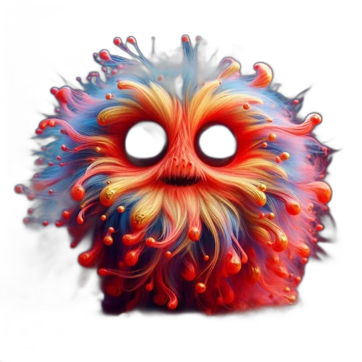 mask, flower, hair, creature transparent PNG cut-out