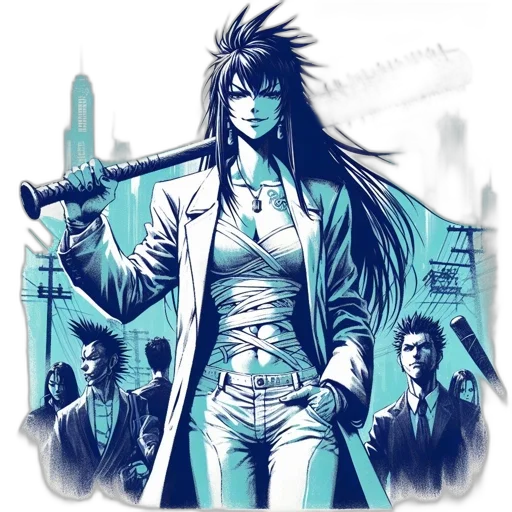 staff, comic book art, anime, concept art transparent PNG cut-out