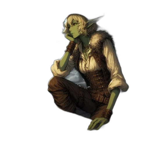 staff, mask, creature, jacket transparent PNG cut-out