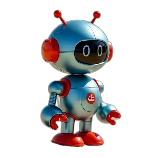 robot, 3d render, concept art, pixel art transparent PNG cut-out