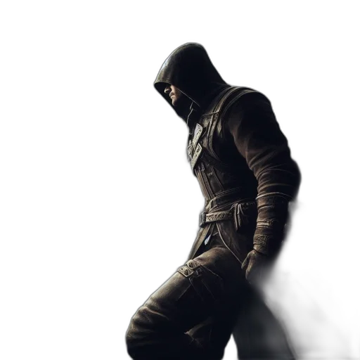 jacket, mask, weapon, concept art transparent PNG cut-out