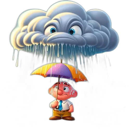 umbrella, concept art, photorealistic, rain transparent PNG cut-out