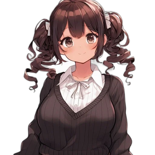 dress, staff, hair, jacket transparent PNG cut-out