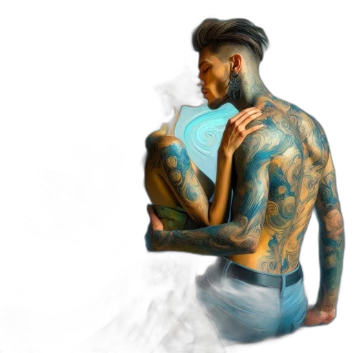 jacket, concept art, photorealistic, watercolor transparent PNG cut-out
