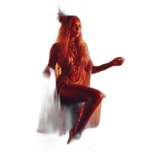 hair, dress, creature, concept art transparent PNG cut-out