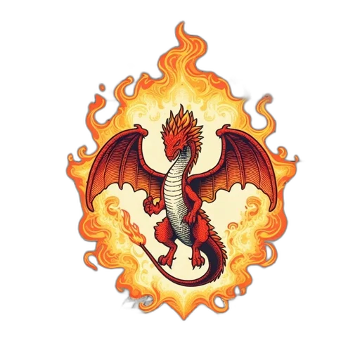 dragon, staff, pixel art, fantasy art transparent PNG cut-out