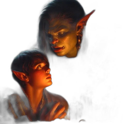 fantasy art, concept art, watercolor, photorealistic transparent PNG cut-out