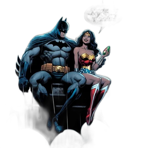 comic book art, concept art, fantasy art, batman transparent PNG cut-out