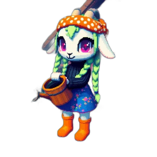 staff, dress, creature, animal transparent PNG cut-out