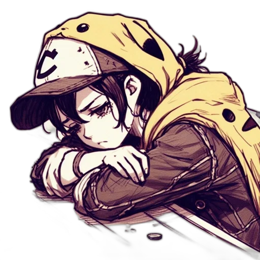 jacket, watercolor, comic book art, anime transparent PNG cut-out