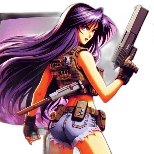 weapon, concept art, anime, pixel art transparent PNG cut-out