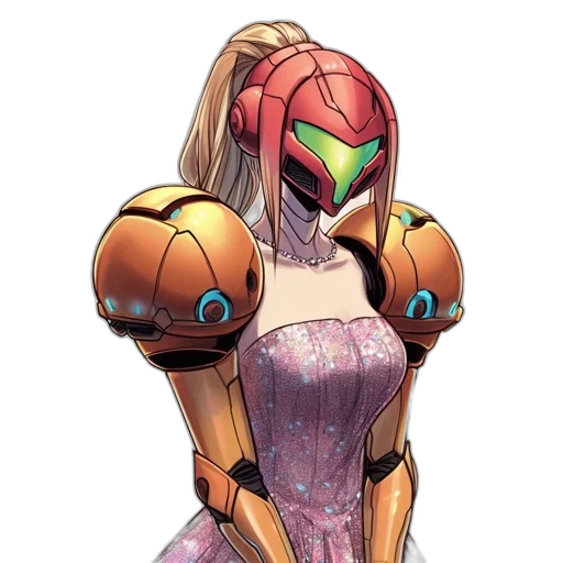 robot, dress, mask, weapon transparent PNG cut-out