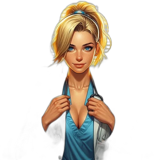 dress, staff, face, jacket transparent PNG cut-out