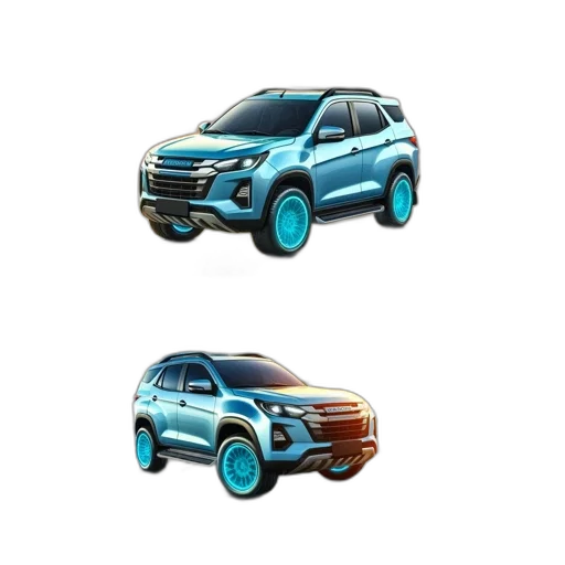car, 3d render, concept art, photorealistic transparent PNG cut-out