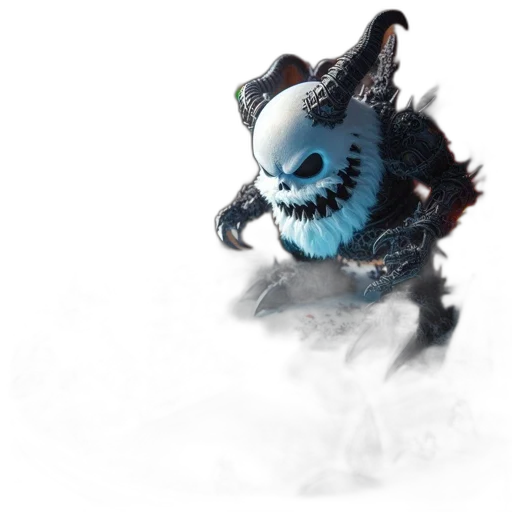 dragon, mask, creature, staff transparent PNG cut-out