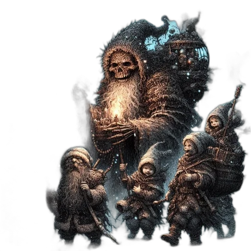 creature, staff, concept art, fantasy art transparent PNG cut-out
