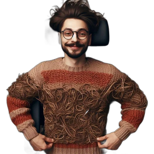 jacket, hair, mask, robot transparent PNG cut-out