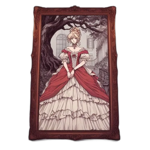 dress, crown, staff, jewelry transparent PNG cut-out
