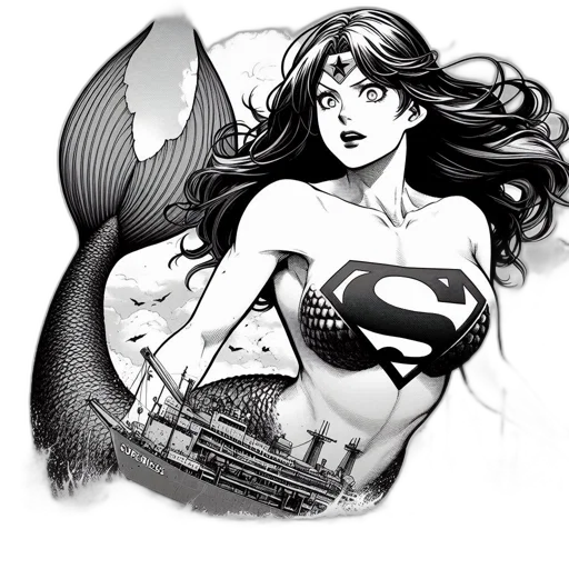comic book art, concept art, fantasy art, cartoon transparent PNG cut-out