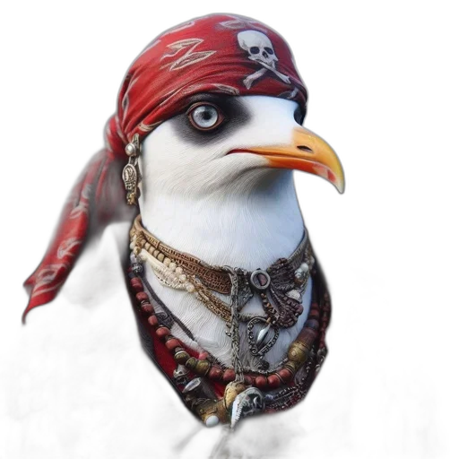 animal, hat, jewelry, 3d render transparent PNG cut-out