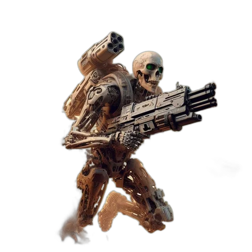 robot, weapon, creature, staff transparent PNG cut-out