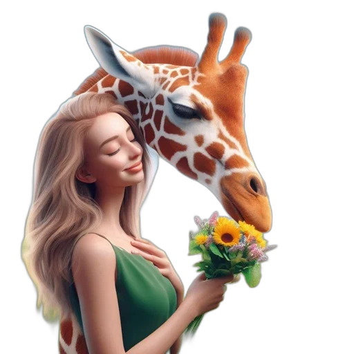 animal, dress, creature, flower transparent PNG cut-out
