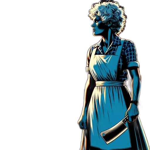dress, staff, comic book art, concept art transparent PNG cut-out