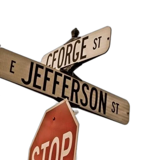 3d render, city street, stop, sign transparent PNG cut-out
