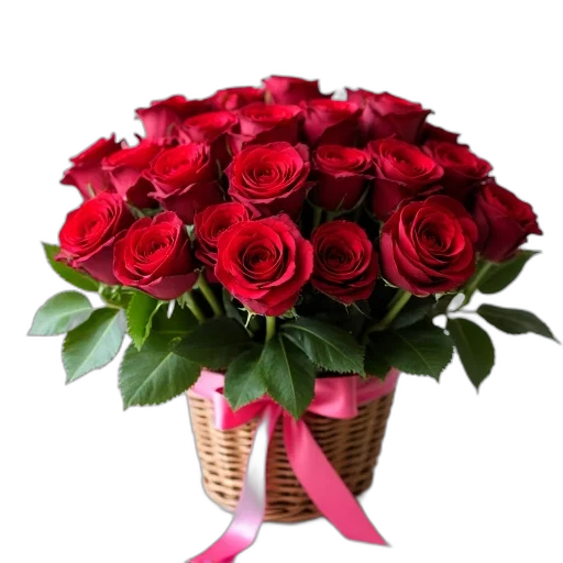 flower, photorealistic, 3d render, red transparent PNG cut-out